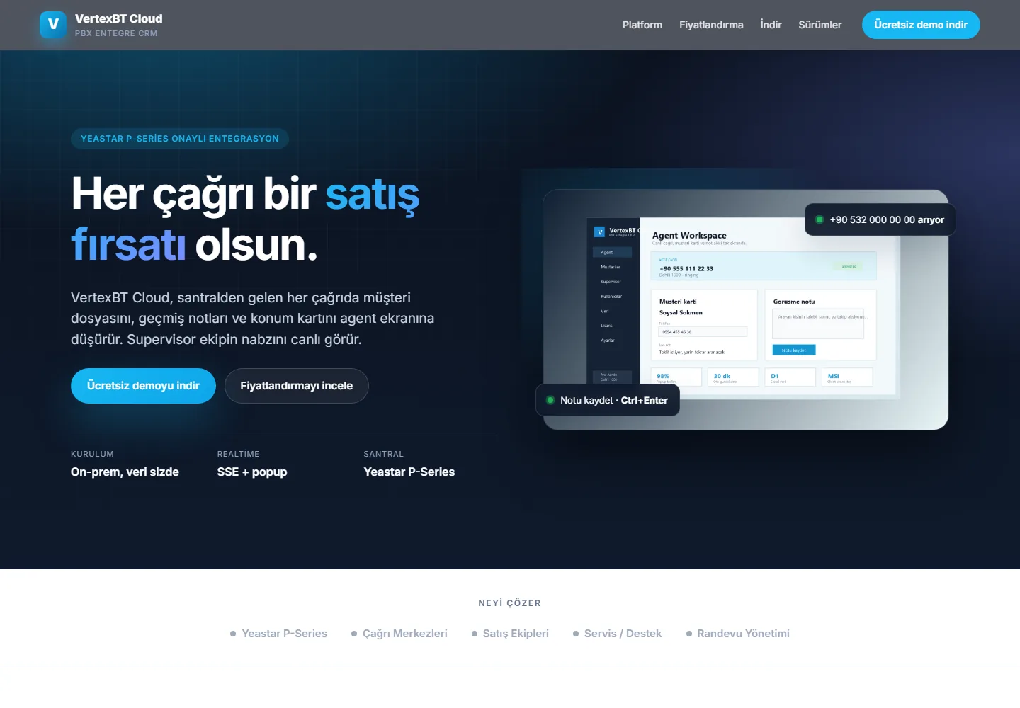 VertexBT Cloud uygulama ekranı
